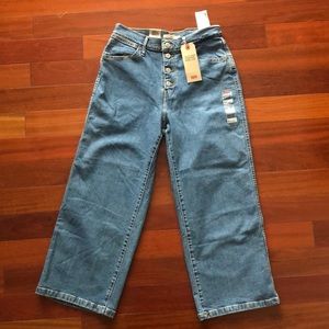 Levi’s Mile High Cropped Wide Leg High Rise Jeans